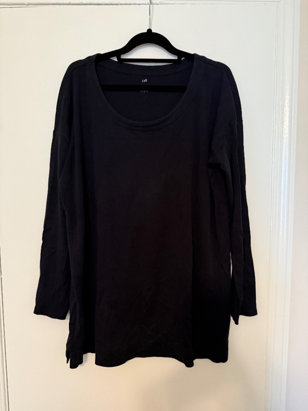 J. Jill Simply Supima Scoop Neck Tunic--Black size L but runs big